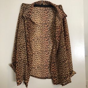 Leopard/Cheetah Print cardigan